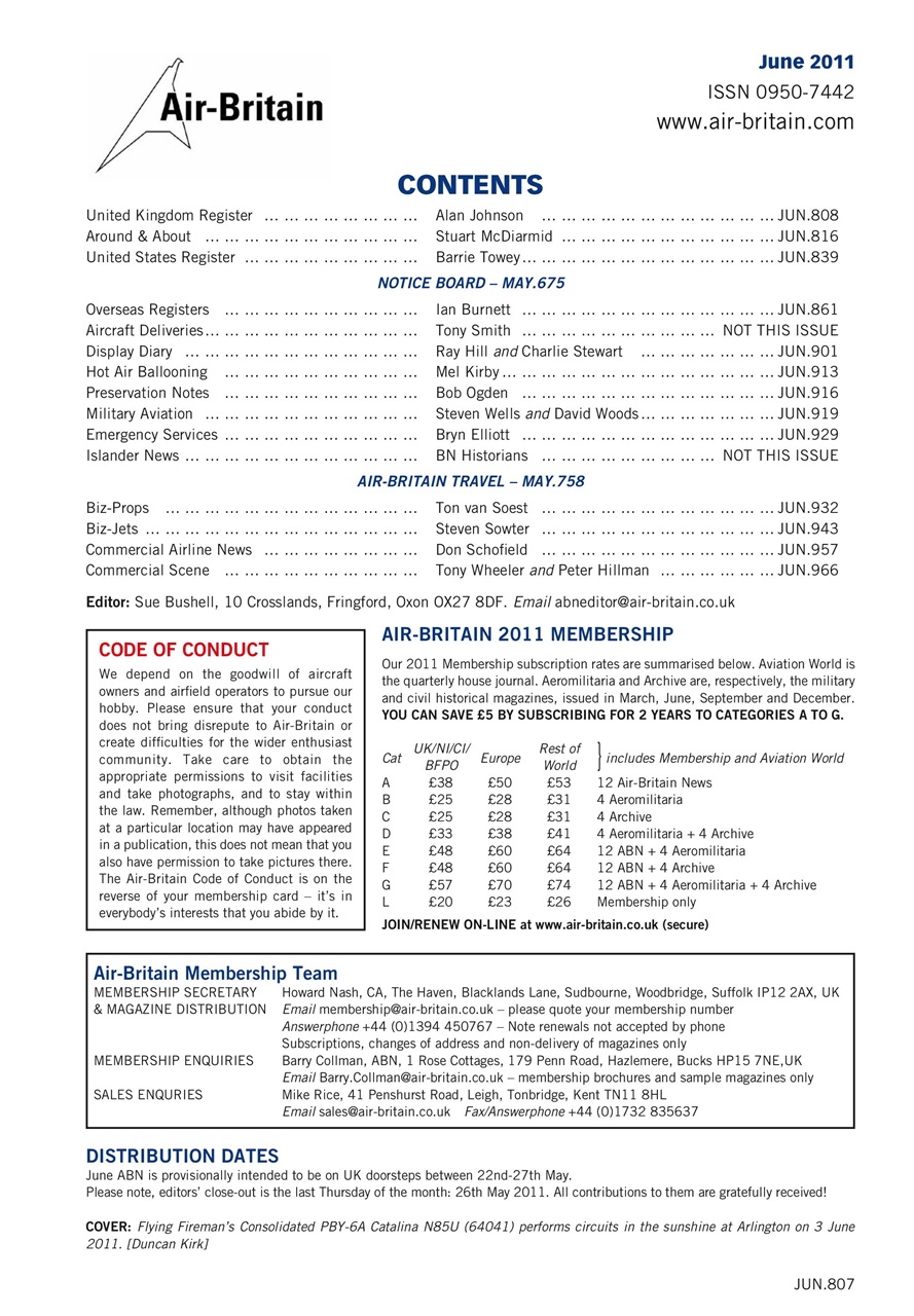 Air Britain News Preview Pages