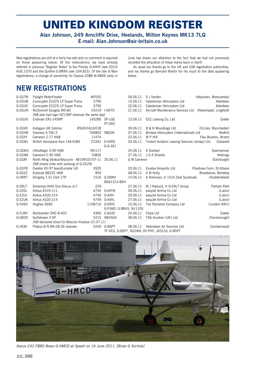 Air Britain News Preview Pages