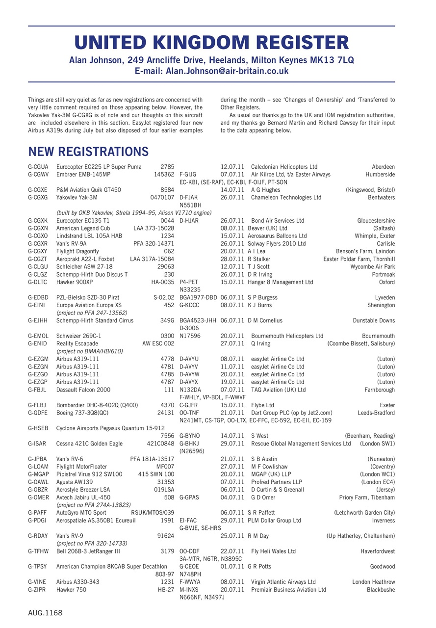 Air Britain News Preview Pages