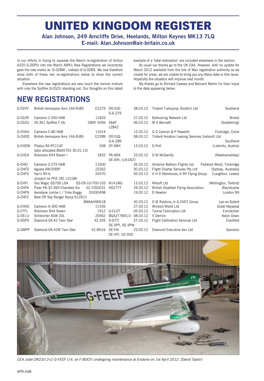 Air Britain News Preview Pages