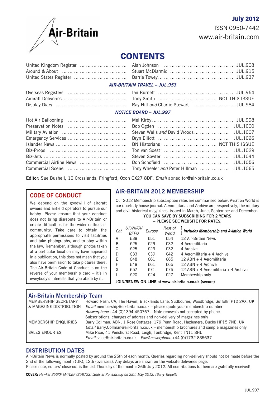 Air Britain News Preview Pages