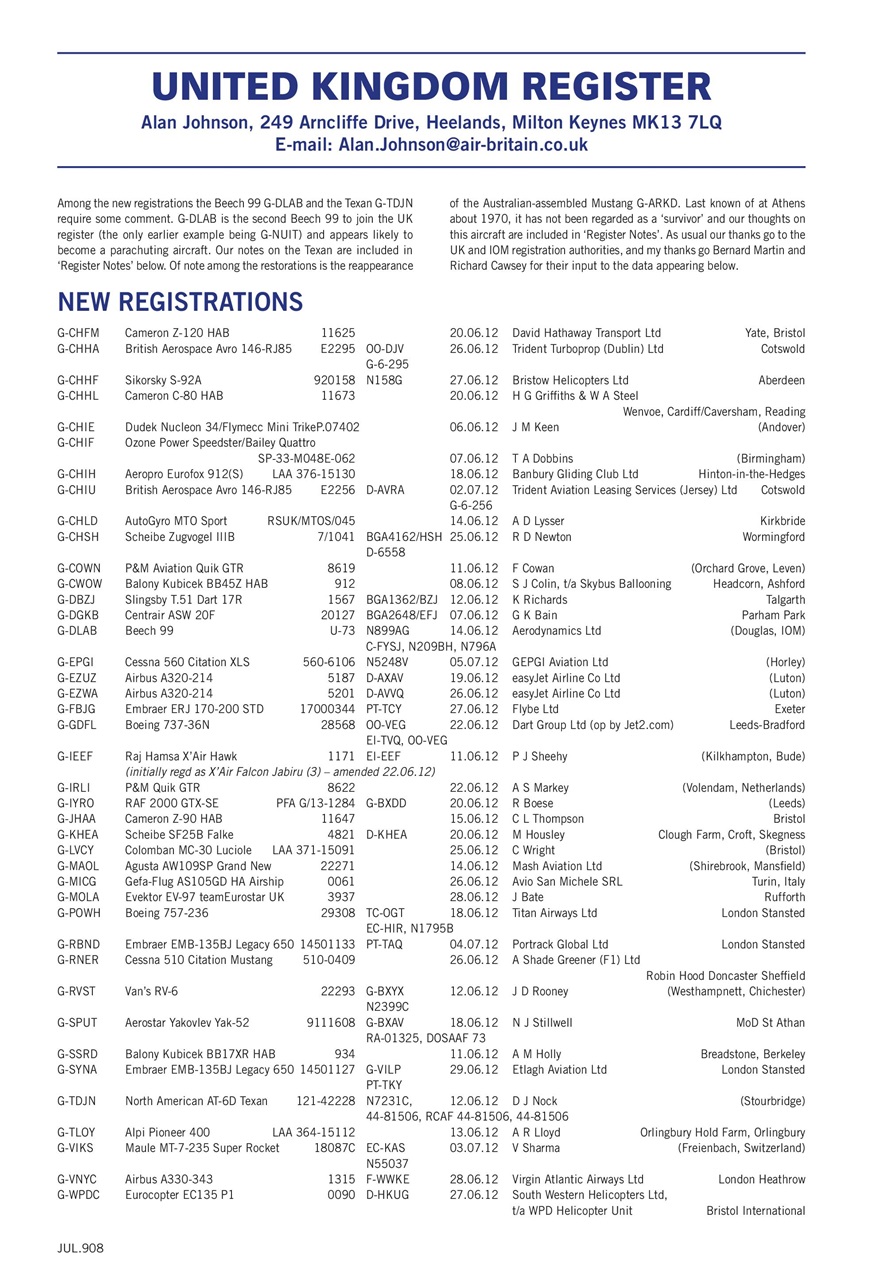 Air Britain News Preview Pages