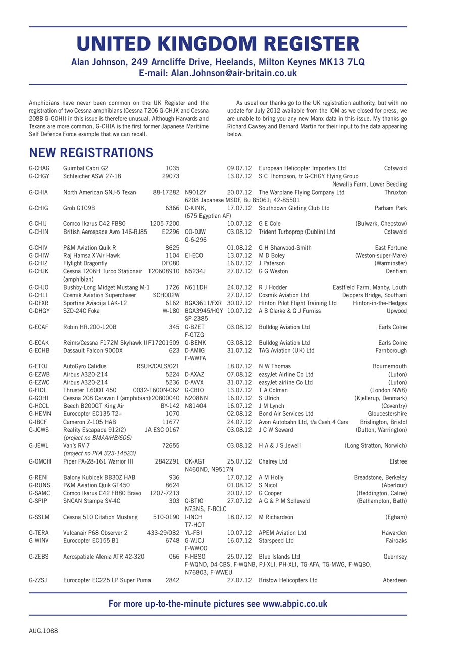 Air Britain News Preview Pages