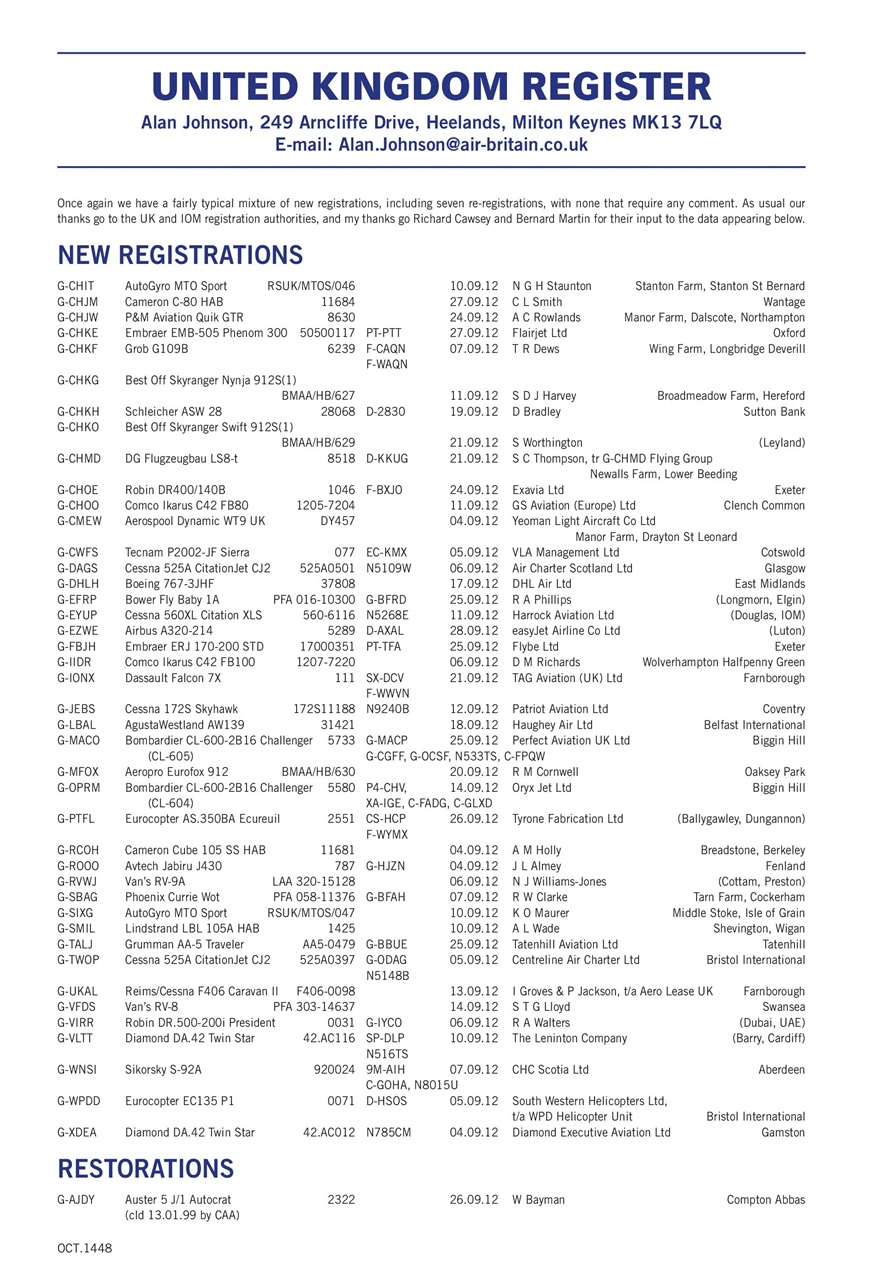 Air Britain News Preview Pages