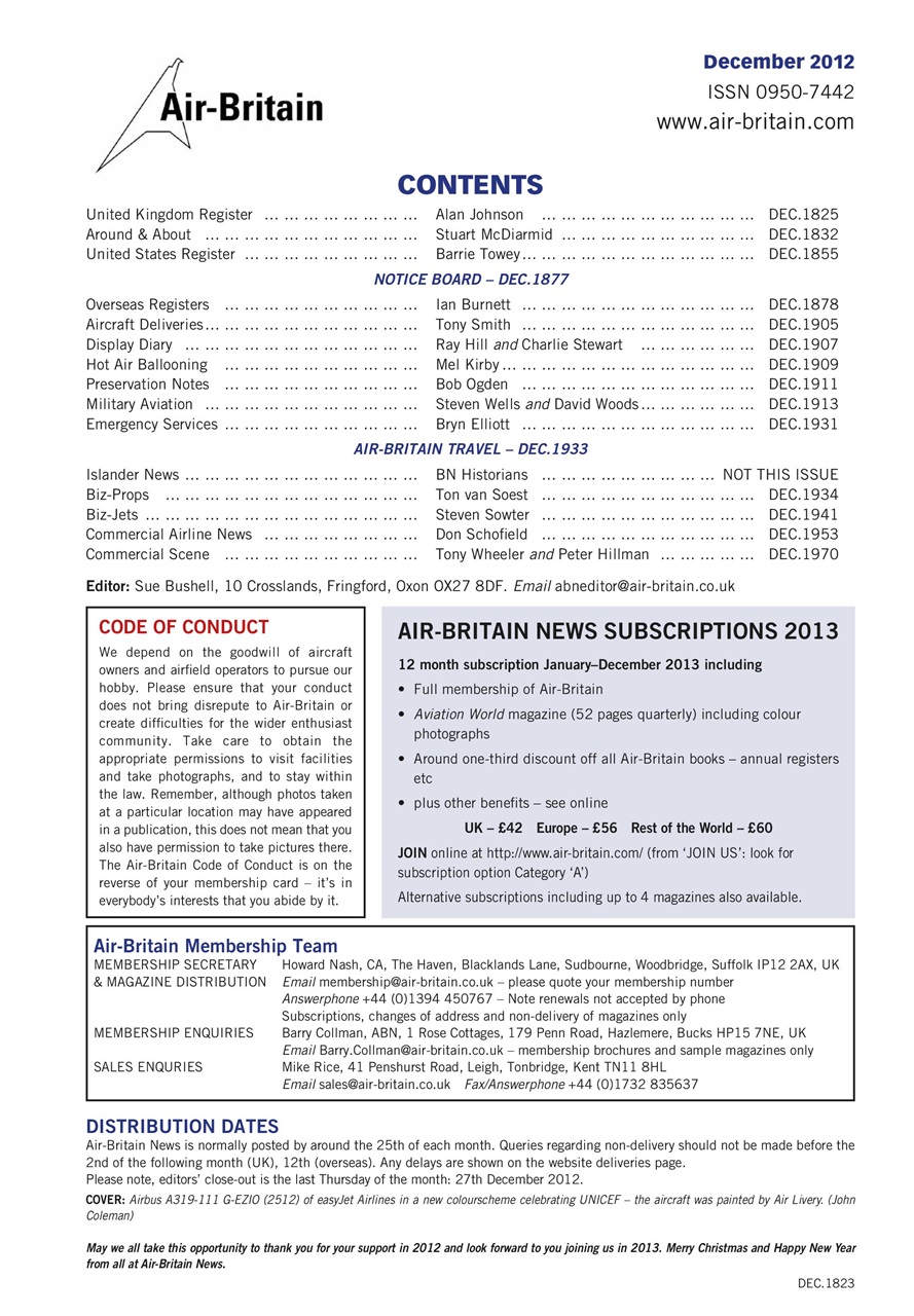 Air Britain News Preview Pages