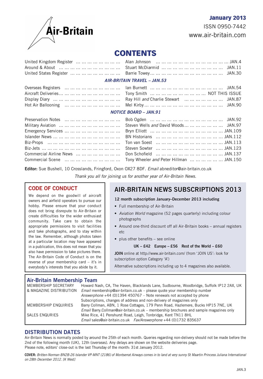 Air Britain News Preview Pages