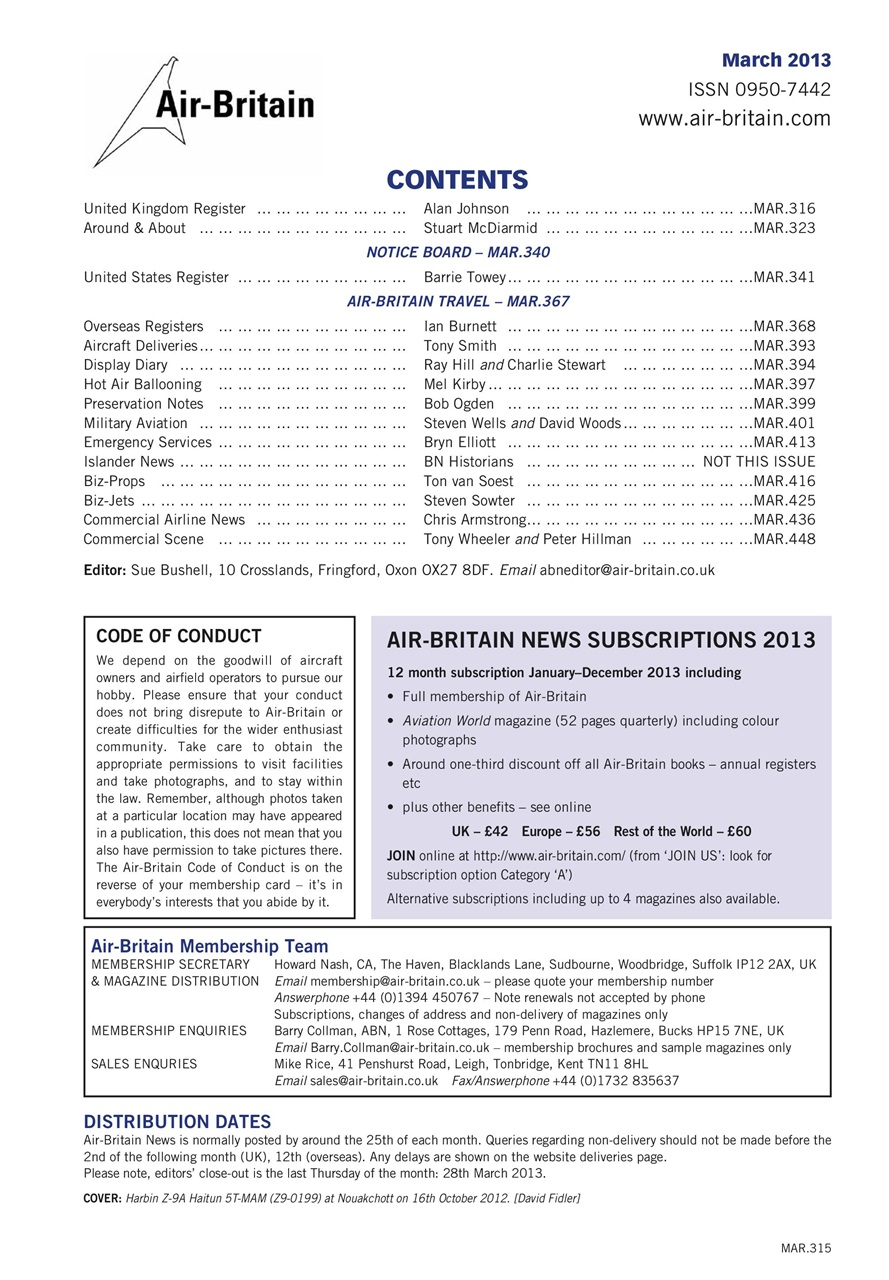 Air Britain News Preview Pages