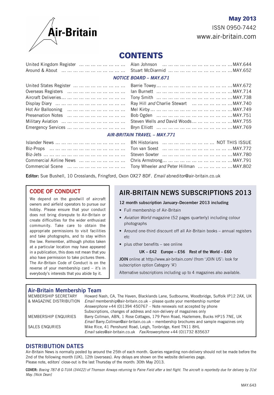 Air Britain News Preview Pages