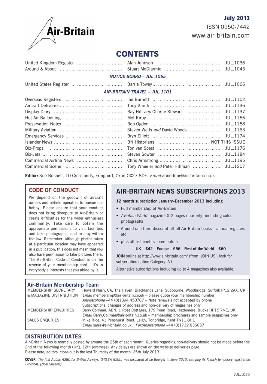 Air Britain News Preview Pages