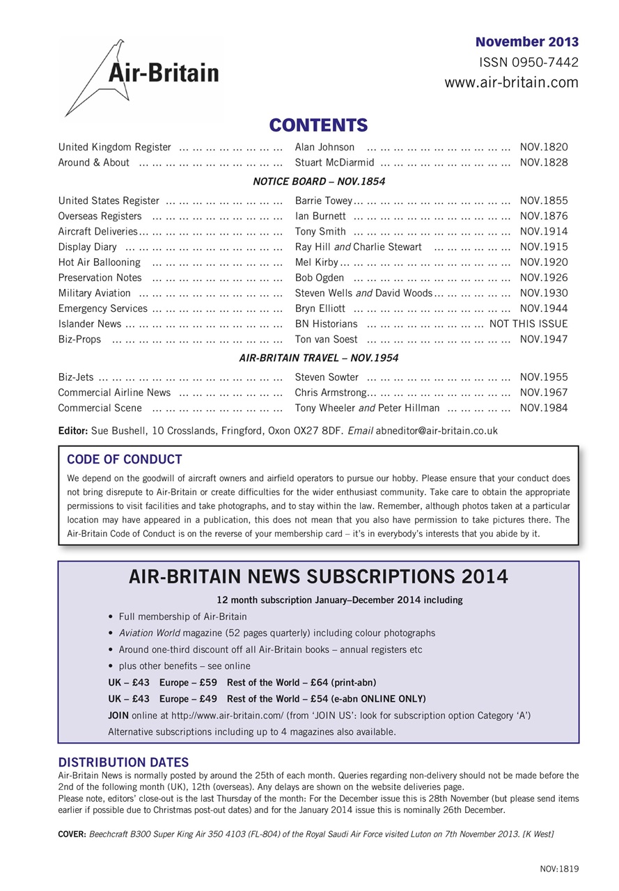 Air Britain News Preview Pages