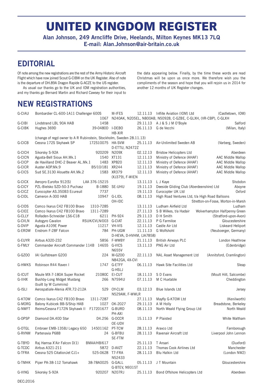 Air Britain News Preview Pages