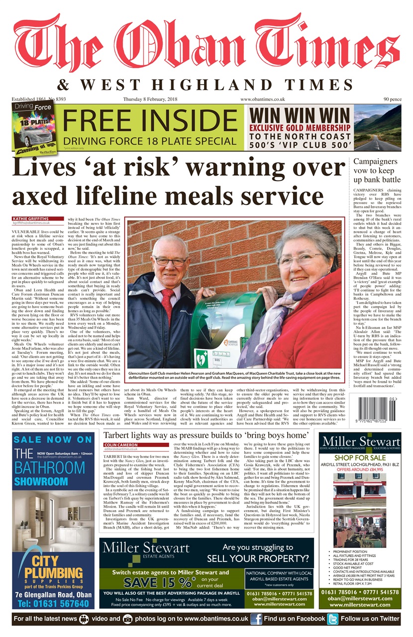 The Oban Times & Lochaber Times Preview Pages