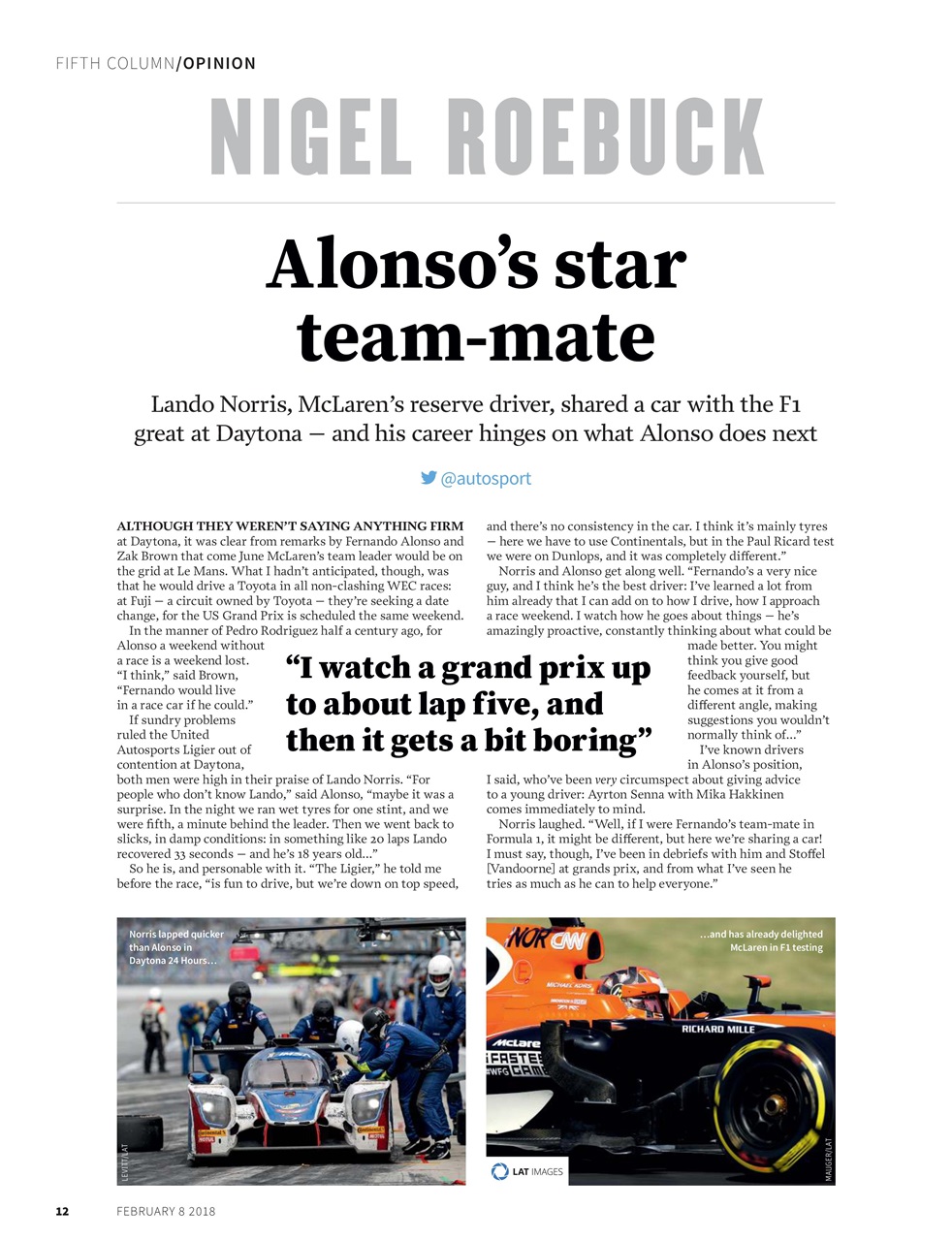Autosport Preview Pages