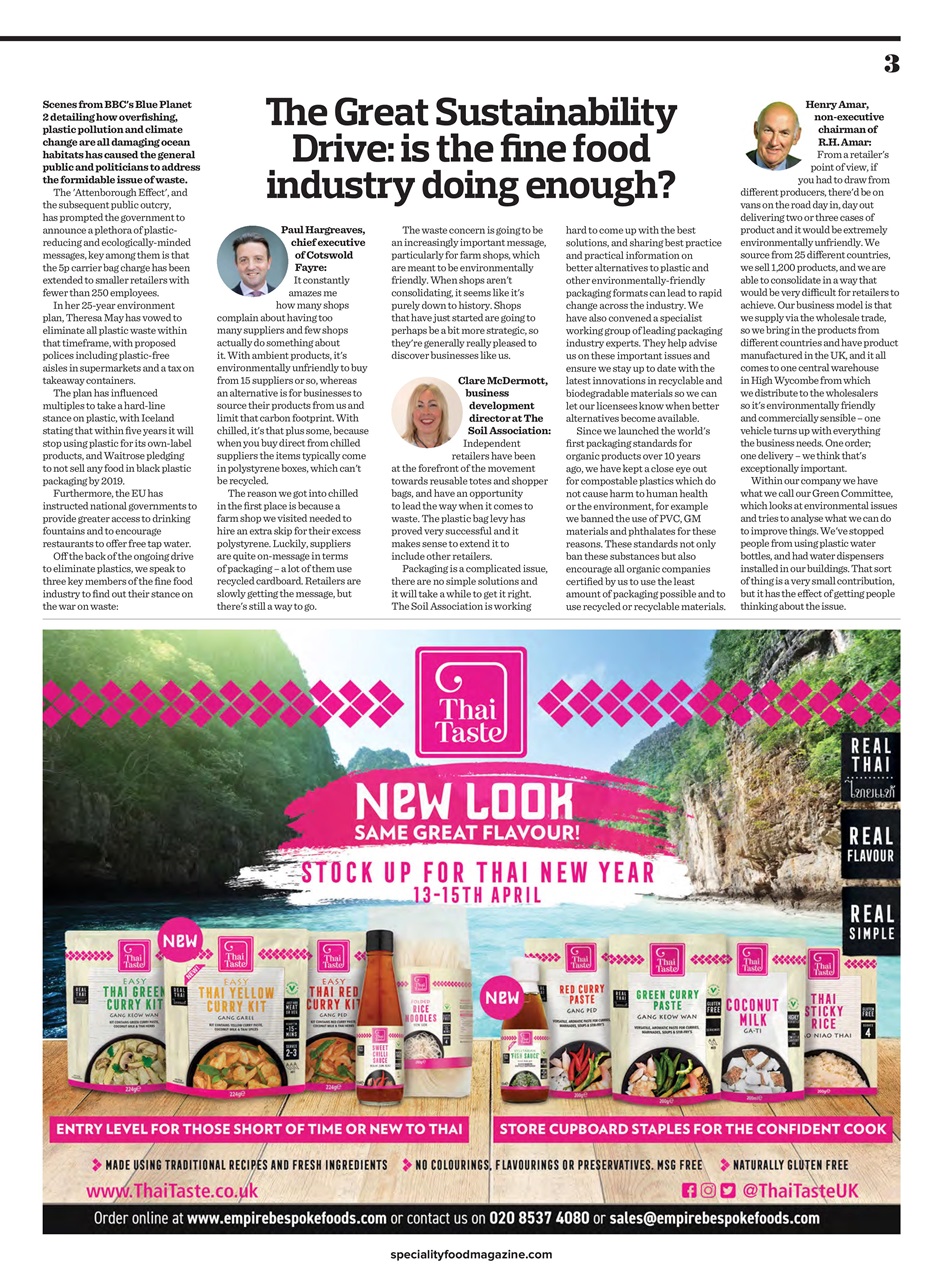 Speciality Food Preview Pages