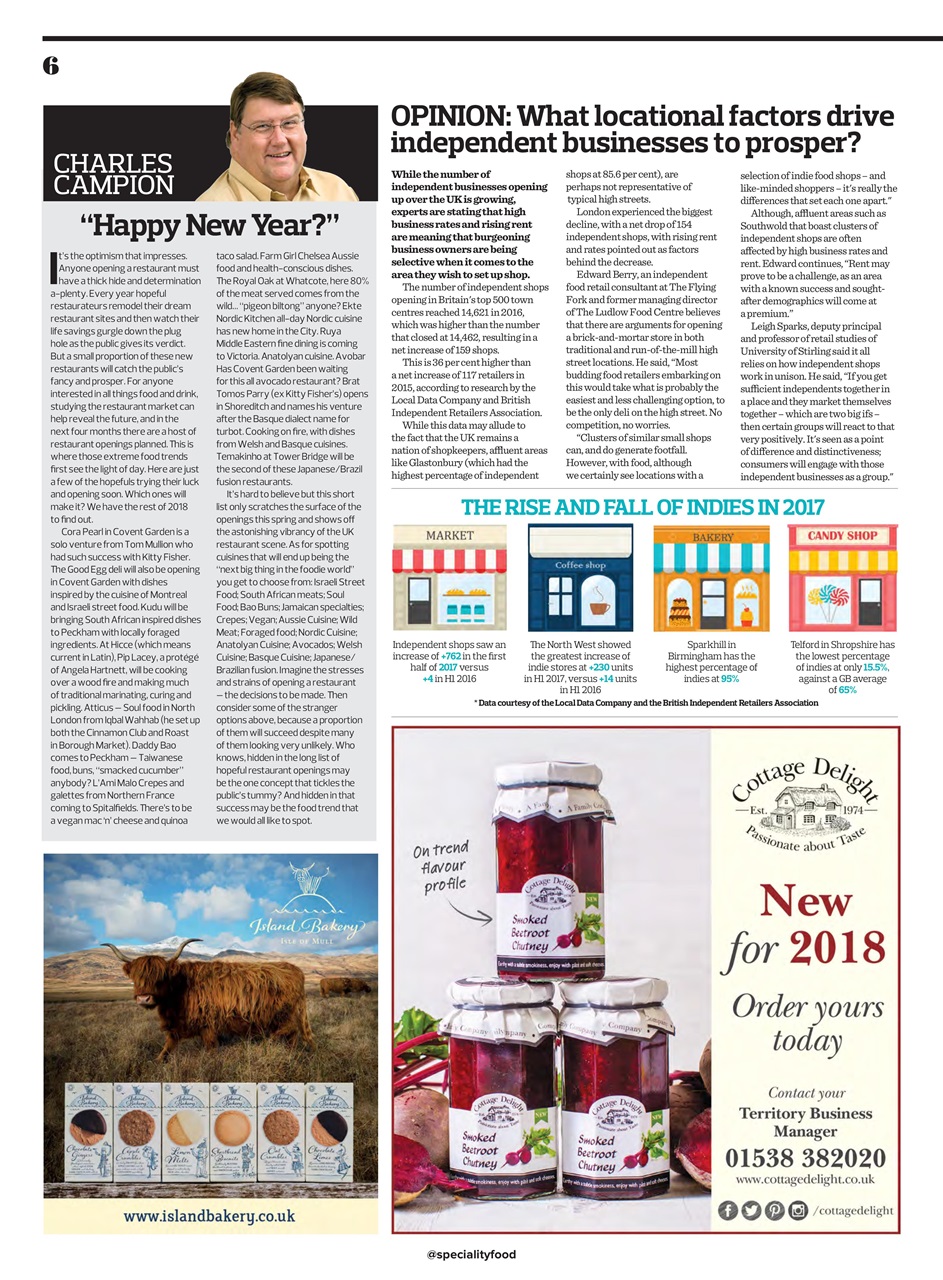 Speciality Food Preview Pages