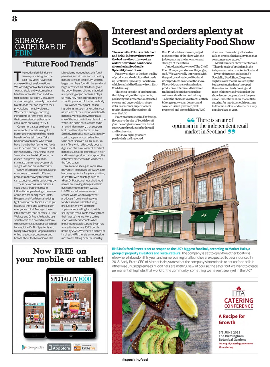 Speciality Food Preview Pages