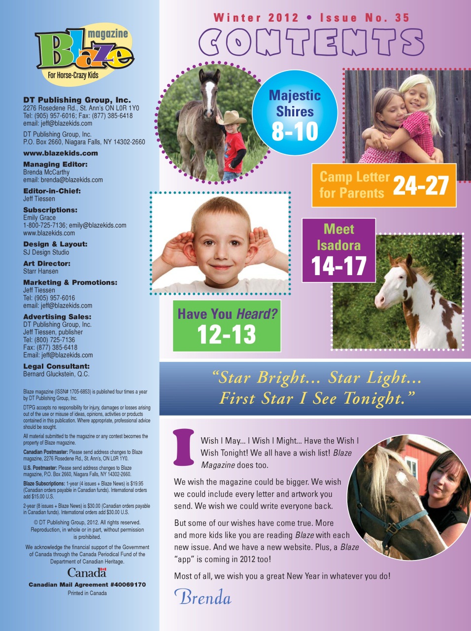 Blaze Magazine For Horse Crazy Kids Preview Pages