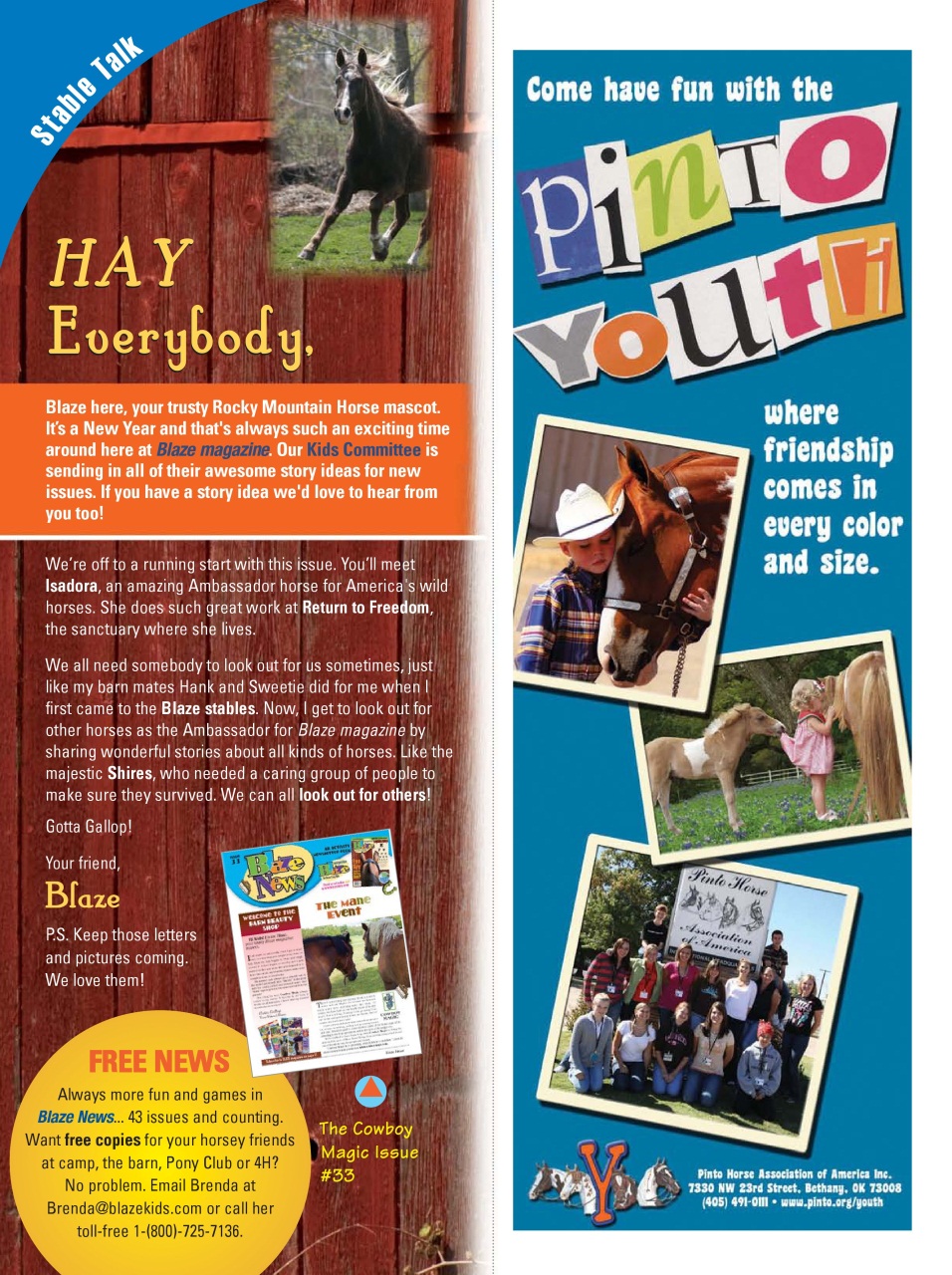Blaze Magazine For Horse Crazy Kids Preview Pages