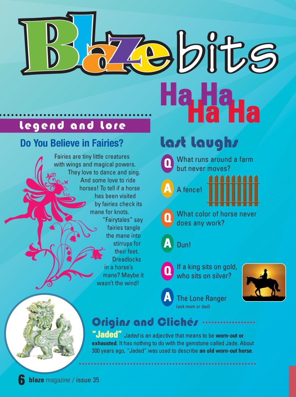 Blaze Magazine For Horse Crazy Kids Preview Pages