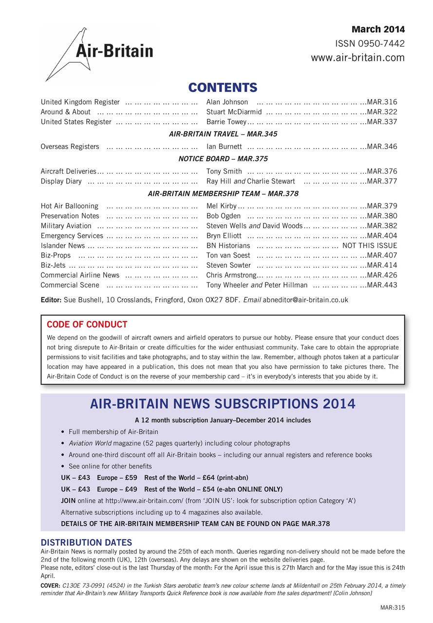 Air Britain News Preview Pages