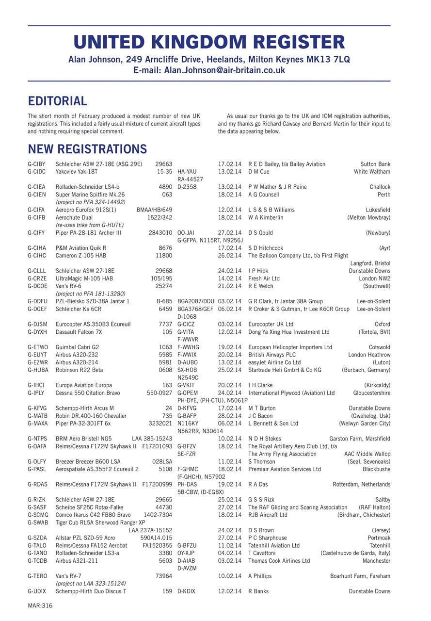 Air Britain News Preview Pages