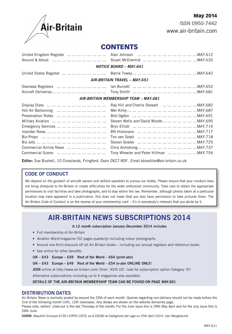 Air Britain News Preview Pages