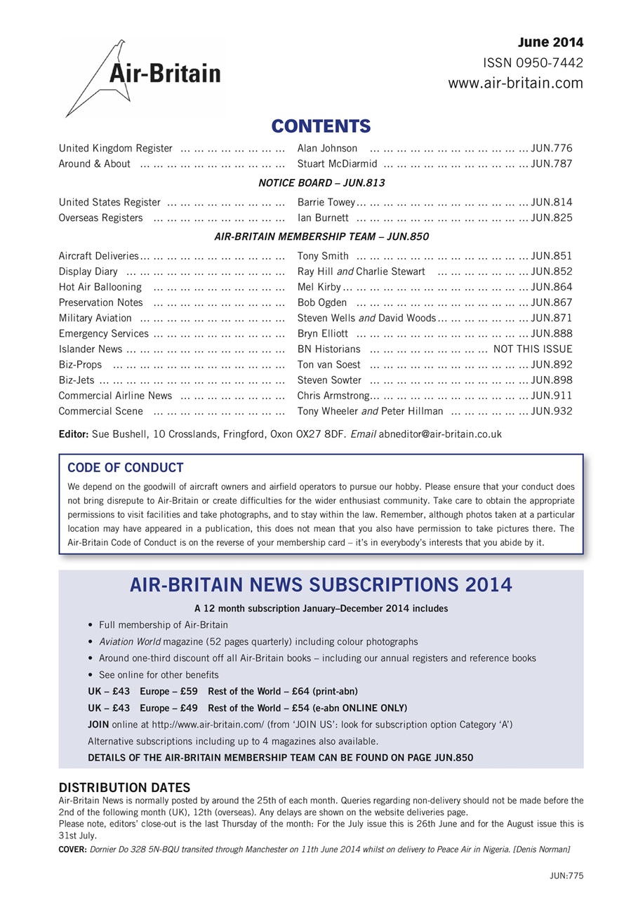 Air Britain News Preview Pages