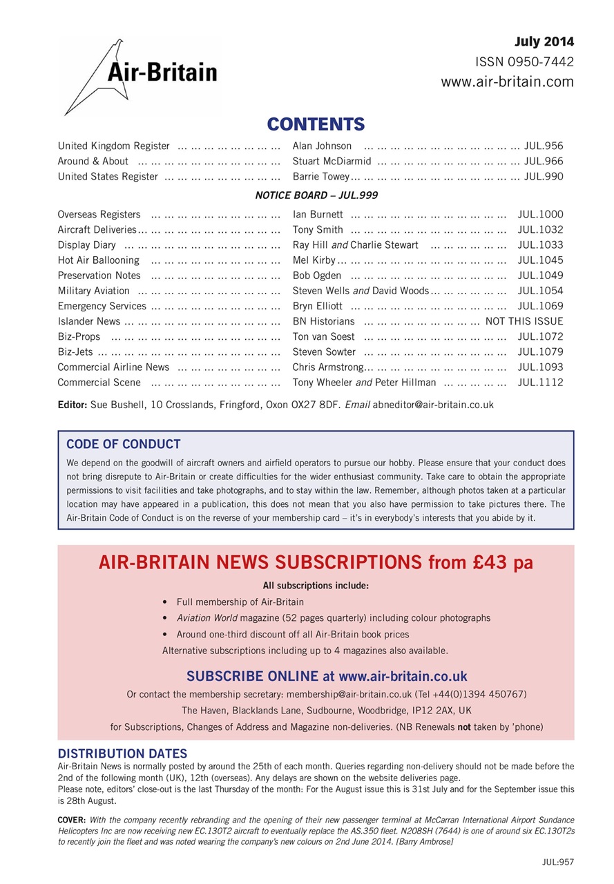 Air Britain News Preview Pages