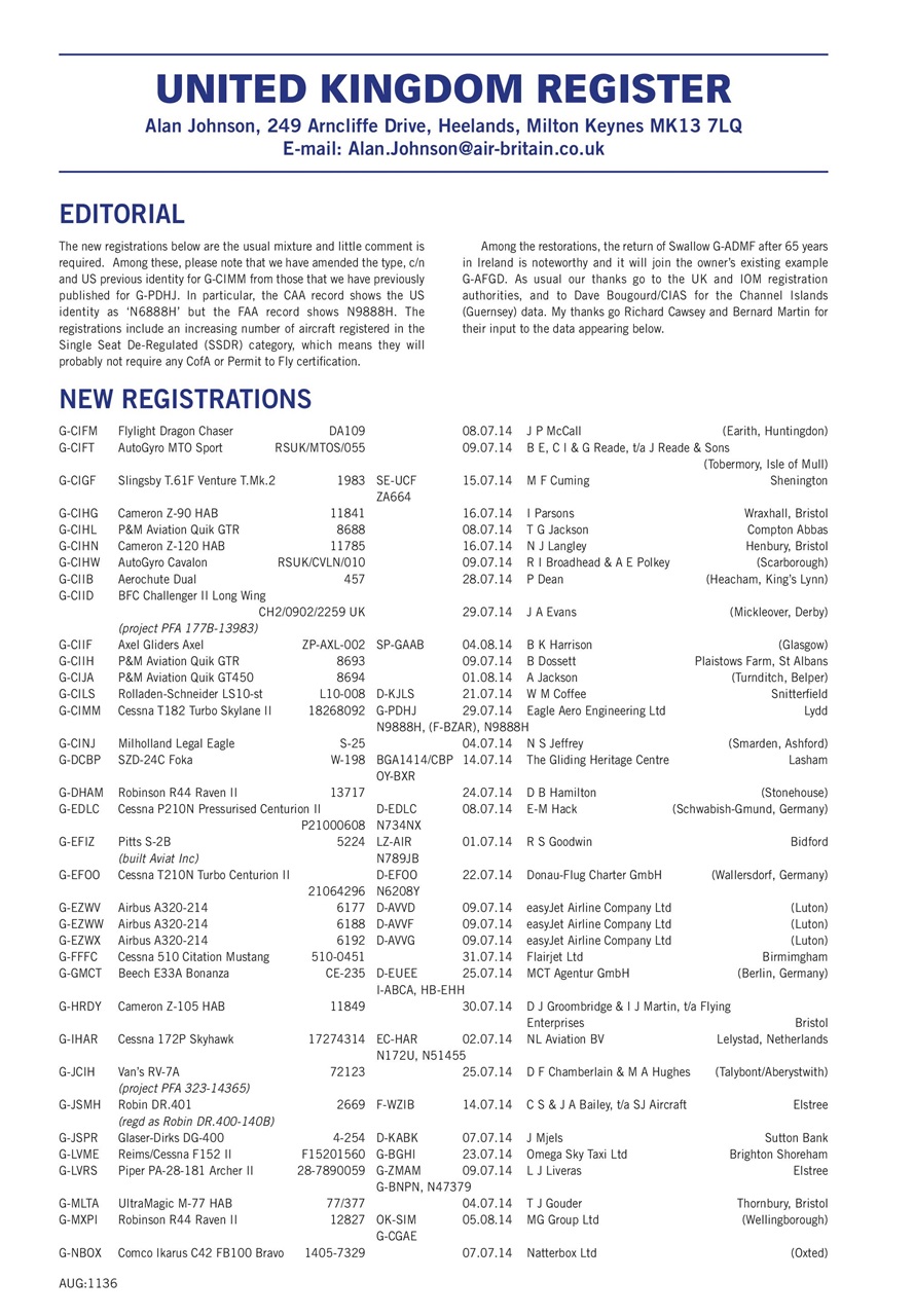 Air Britain News Preview Pages