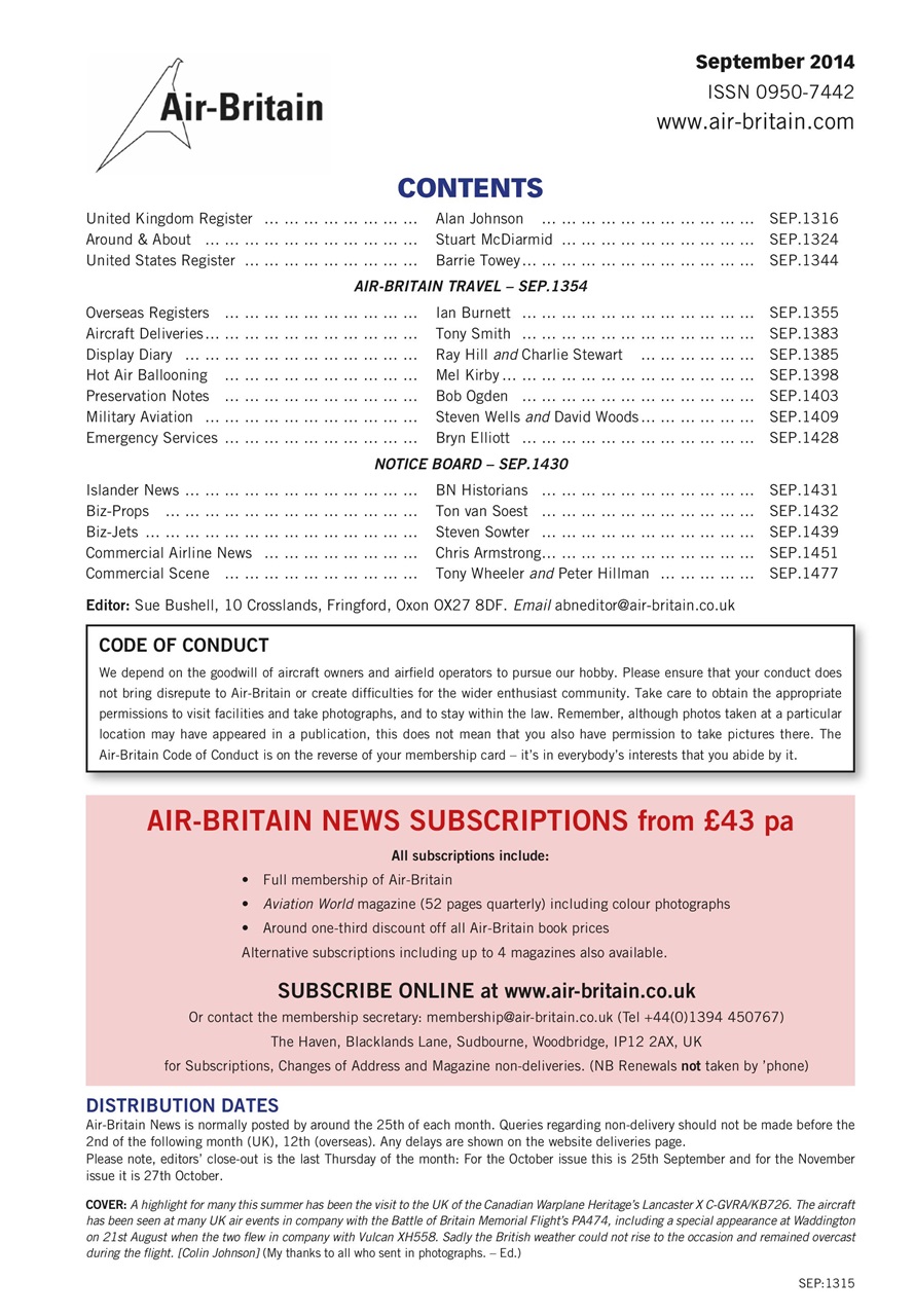 Air Britain News Preview Pages