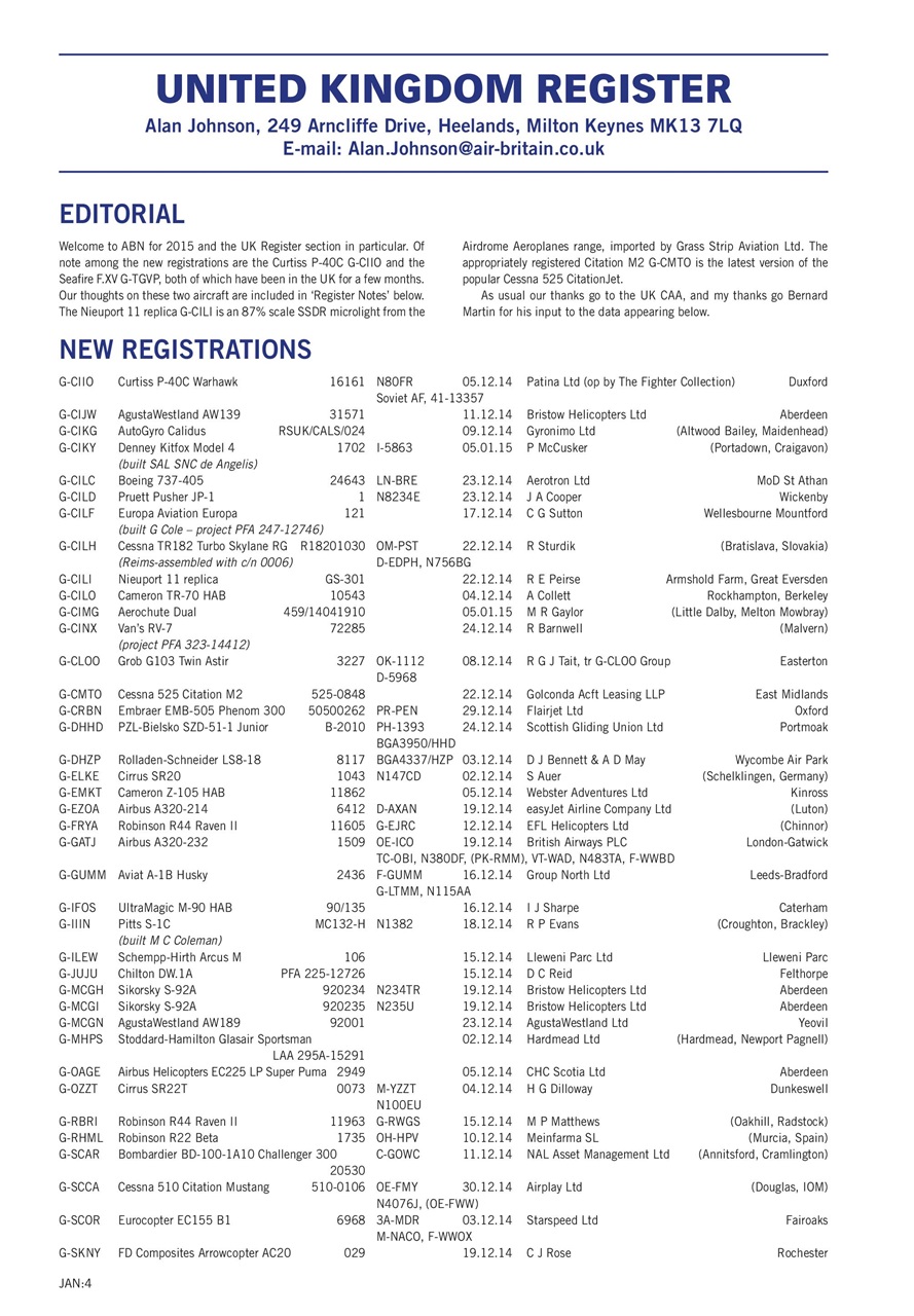 Air Britain News Preview Pages