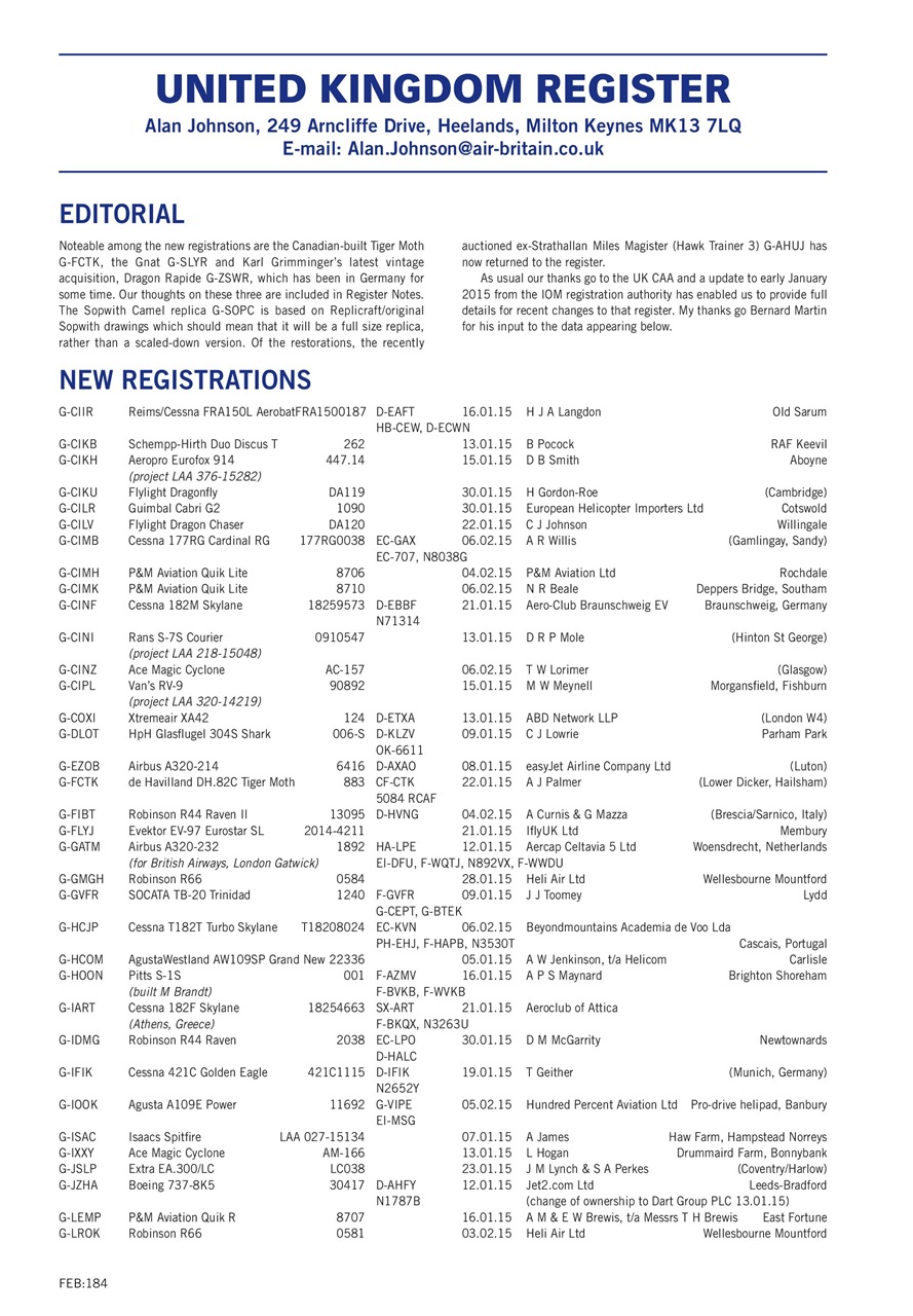 Air Britain News Preview Pages