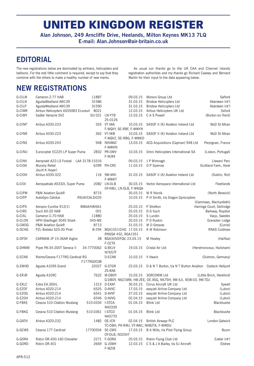 Air Britain News Preview Pages