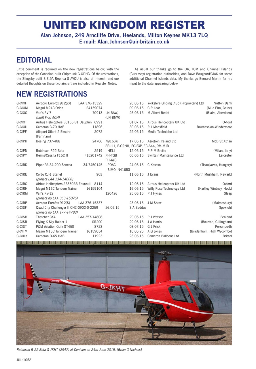 Air Britain News Preview Pages