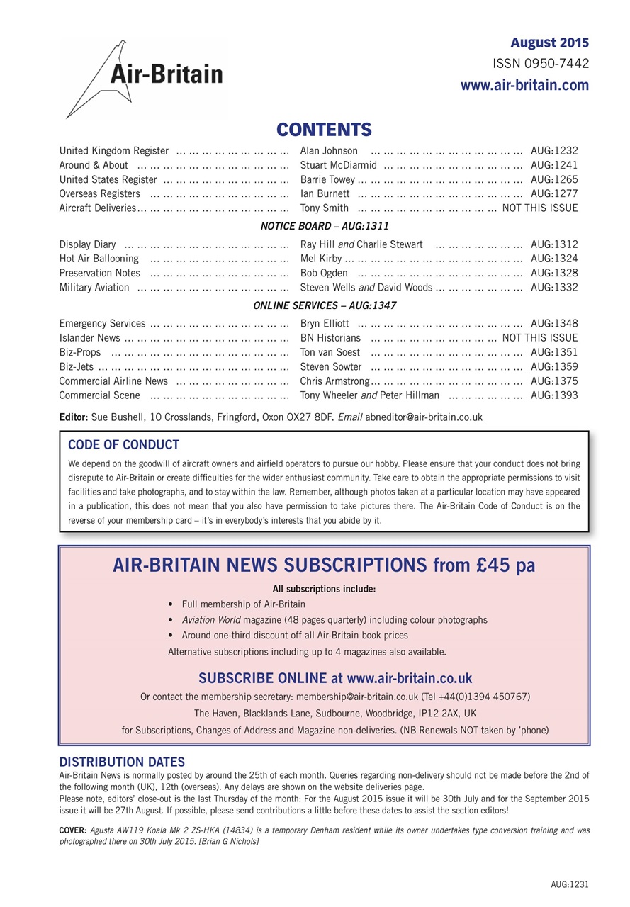 Air Britain News Preview Pages