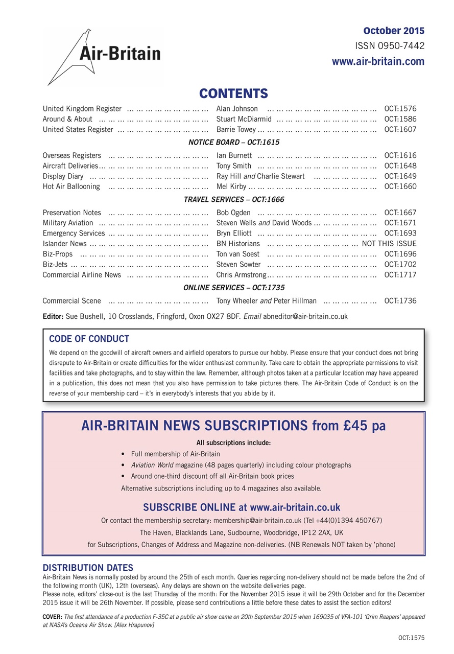 Air Britain News Preview Pages