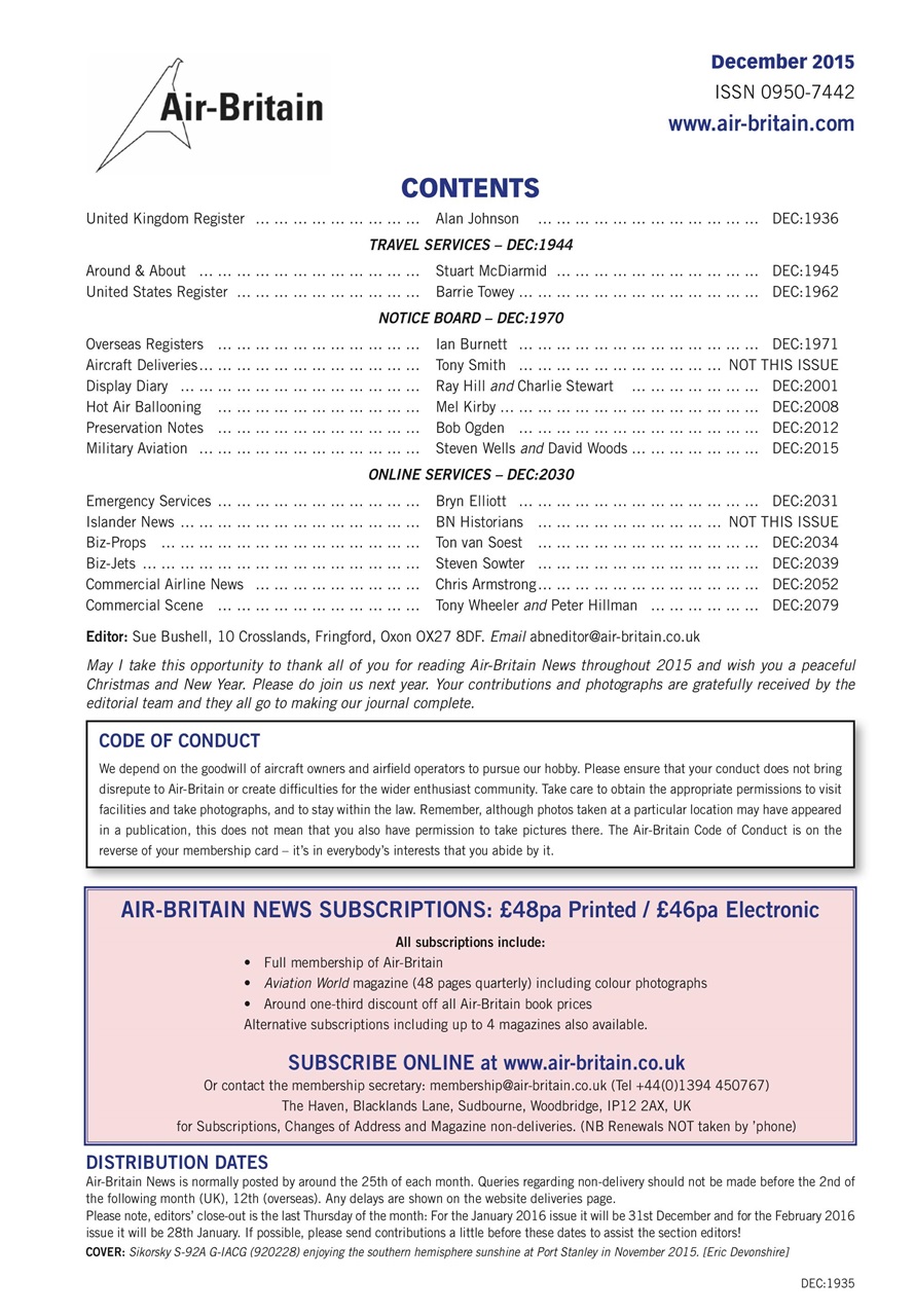 Air Britain News Preview Pages
