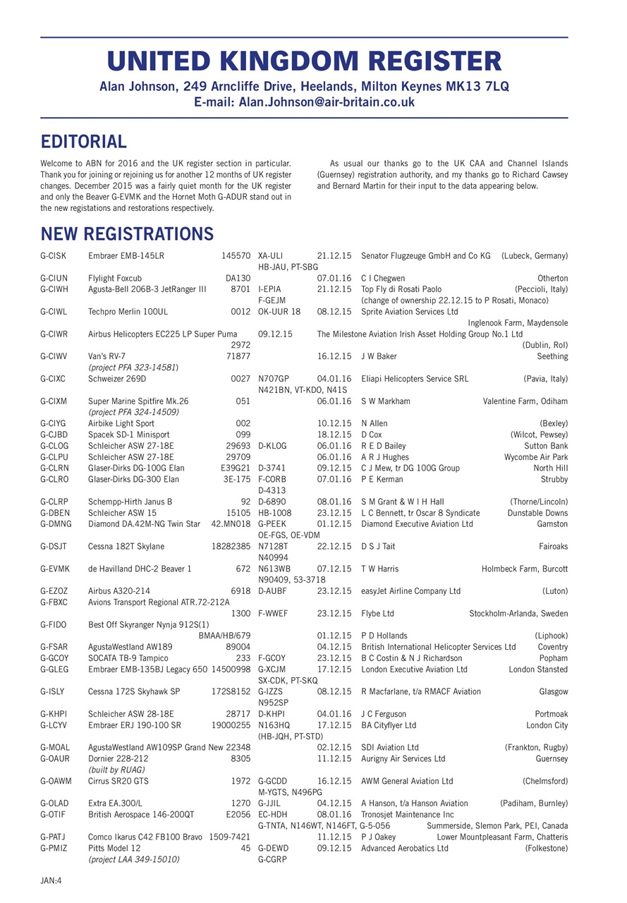 Air Britain News Preview Pages