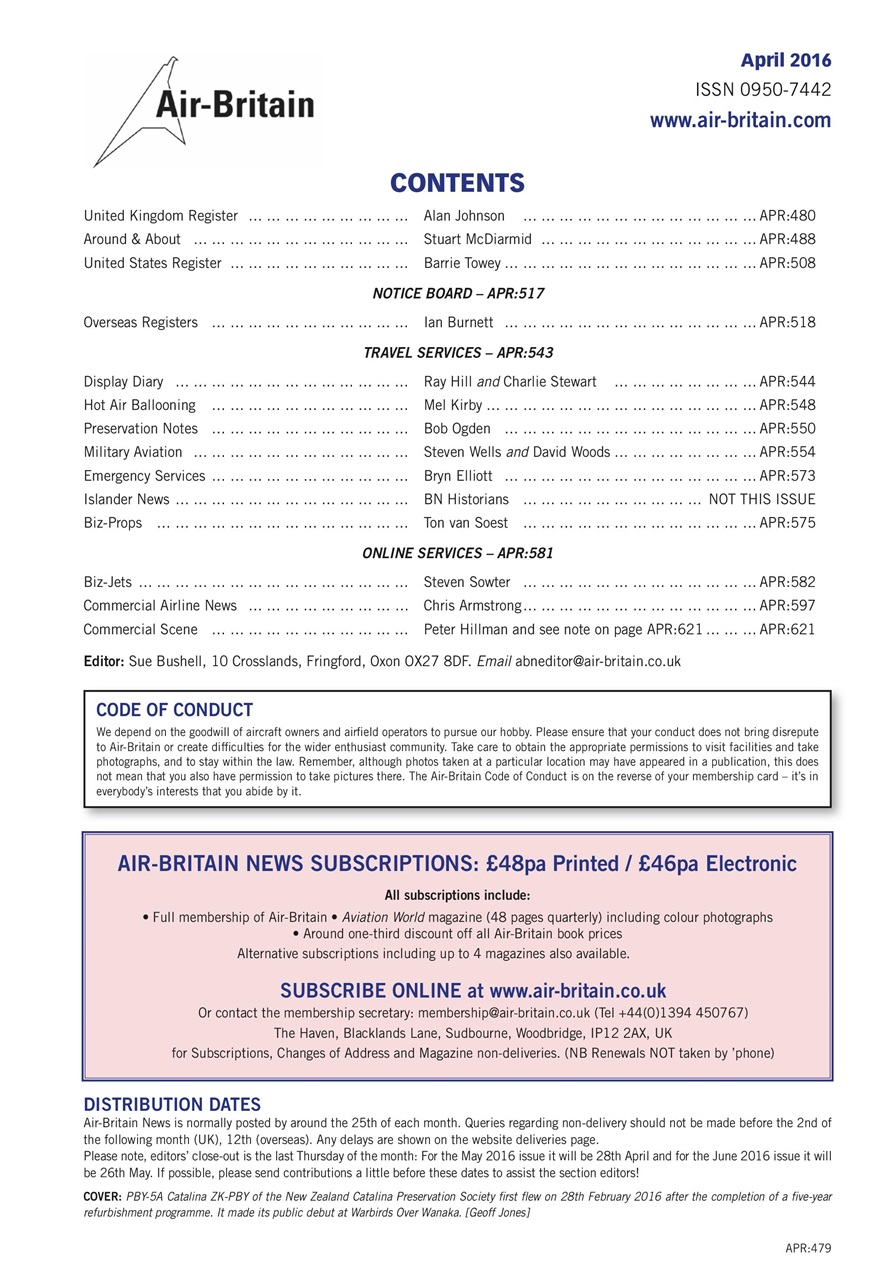 Air Britain News Preview Pages