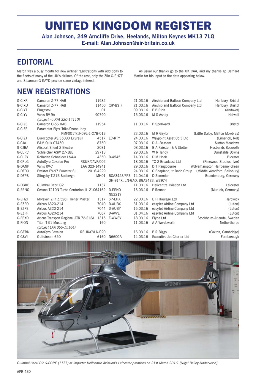 Air Britain News Preview Pages
