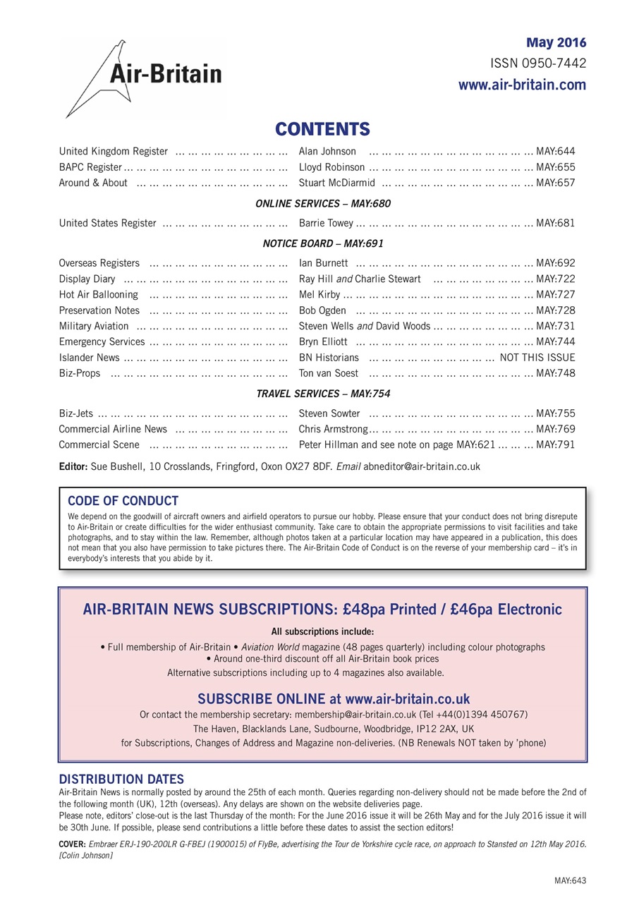 Air Britain News Preview Pages