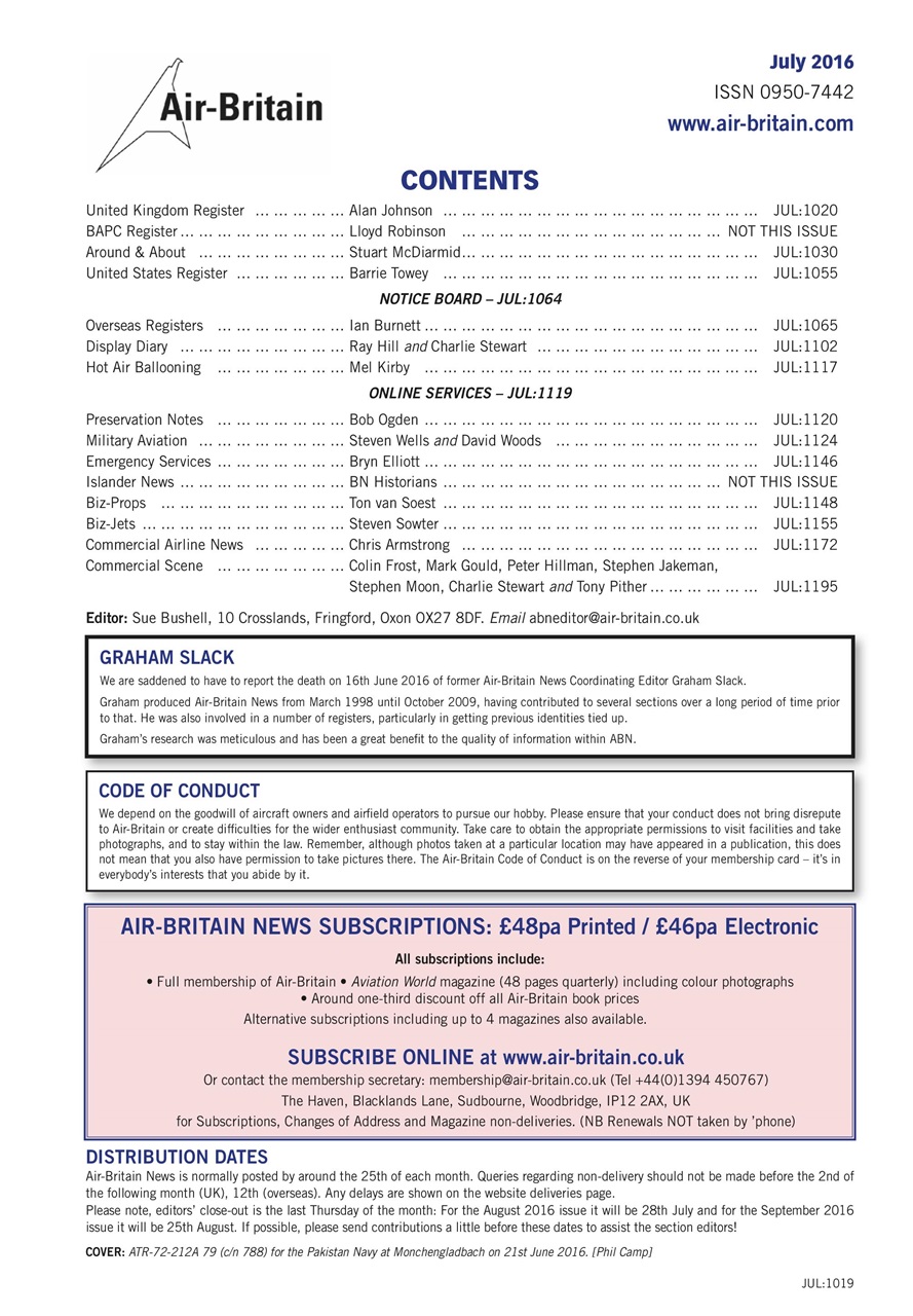 Air Britain News Preview Pages