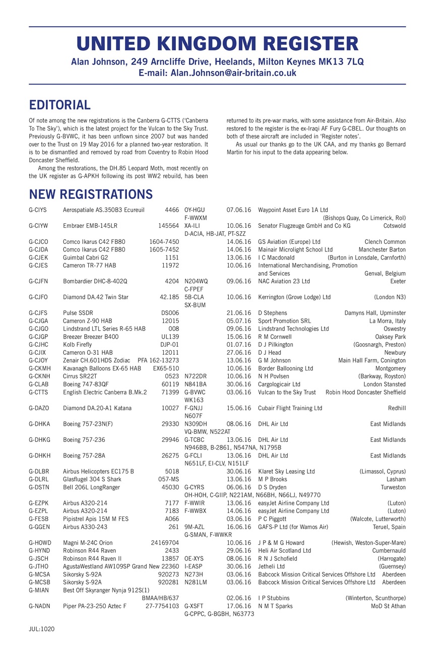 Air Britain News Preview Pages