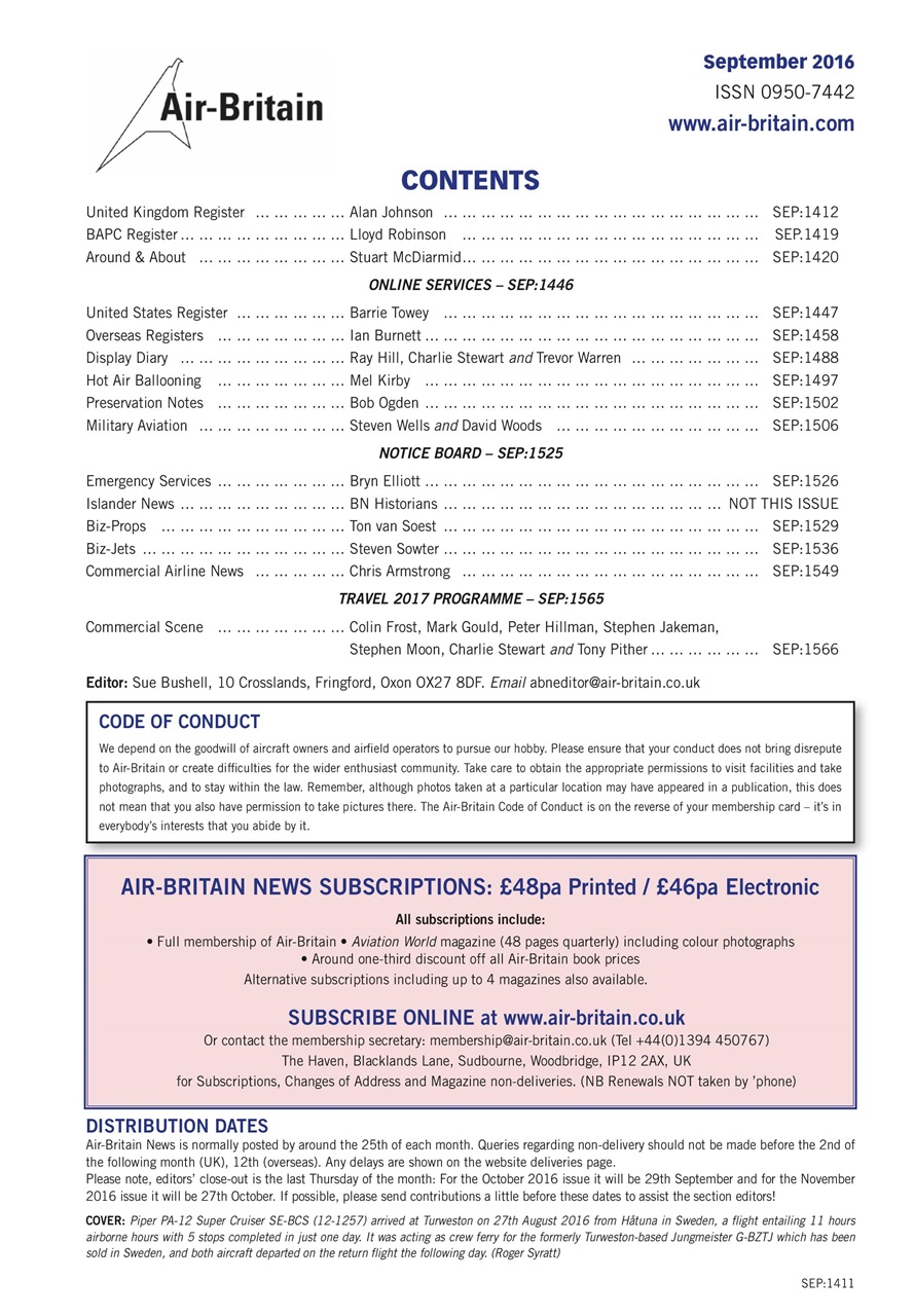 Air Britain News Preview Pages