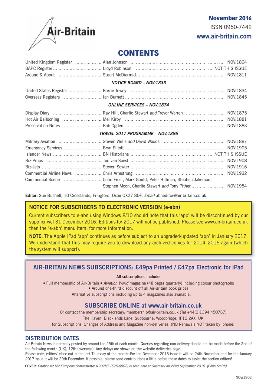 Air Britain News Preview Pages