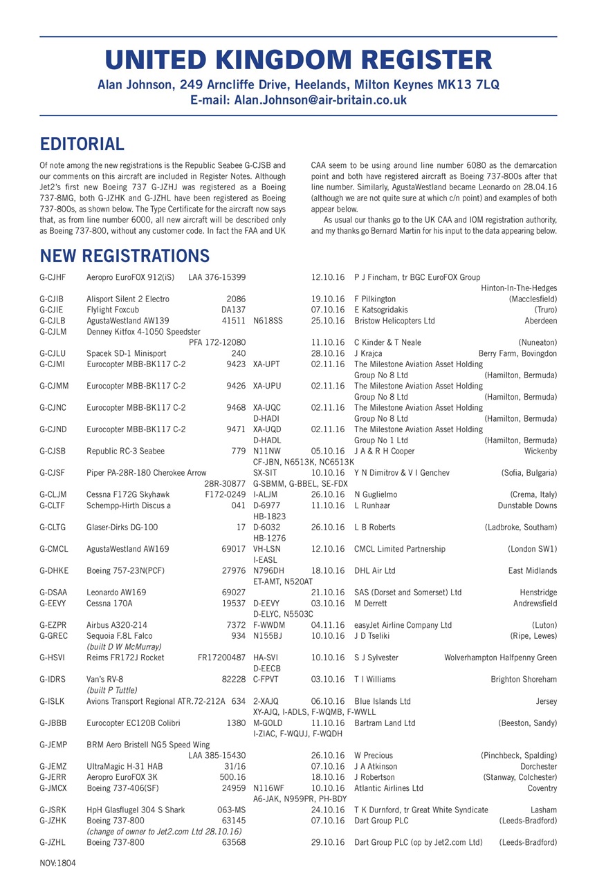 Air Britain News Preview Pages