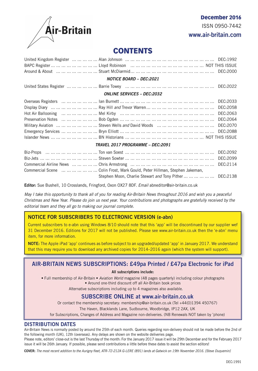 Air Britain News Preview Pages