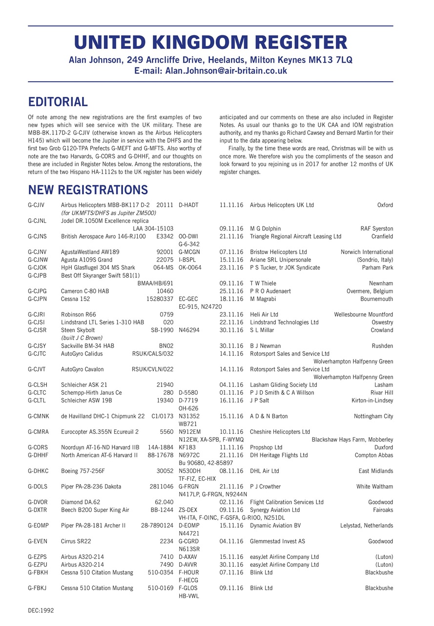 Air Britain News Preview Pages