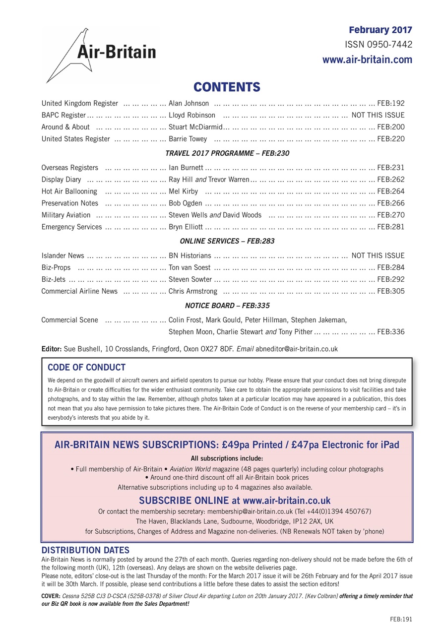 Air Britain News Preview Pages