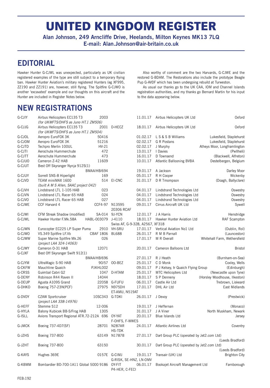Air Britain News Preview Pages
